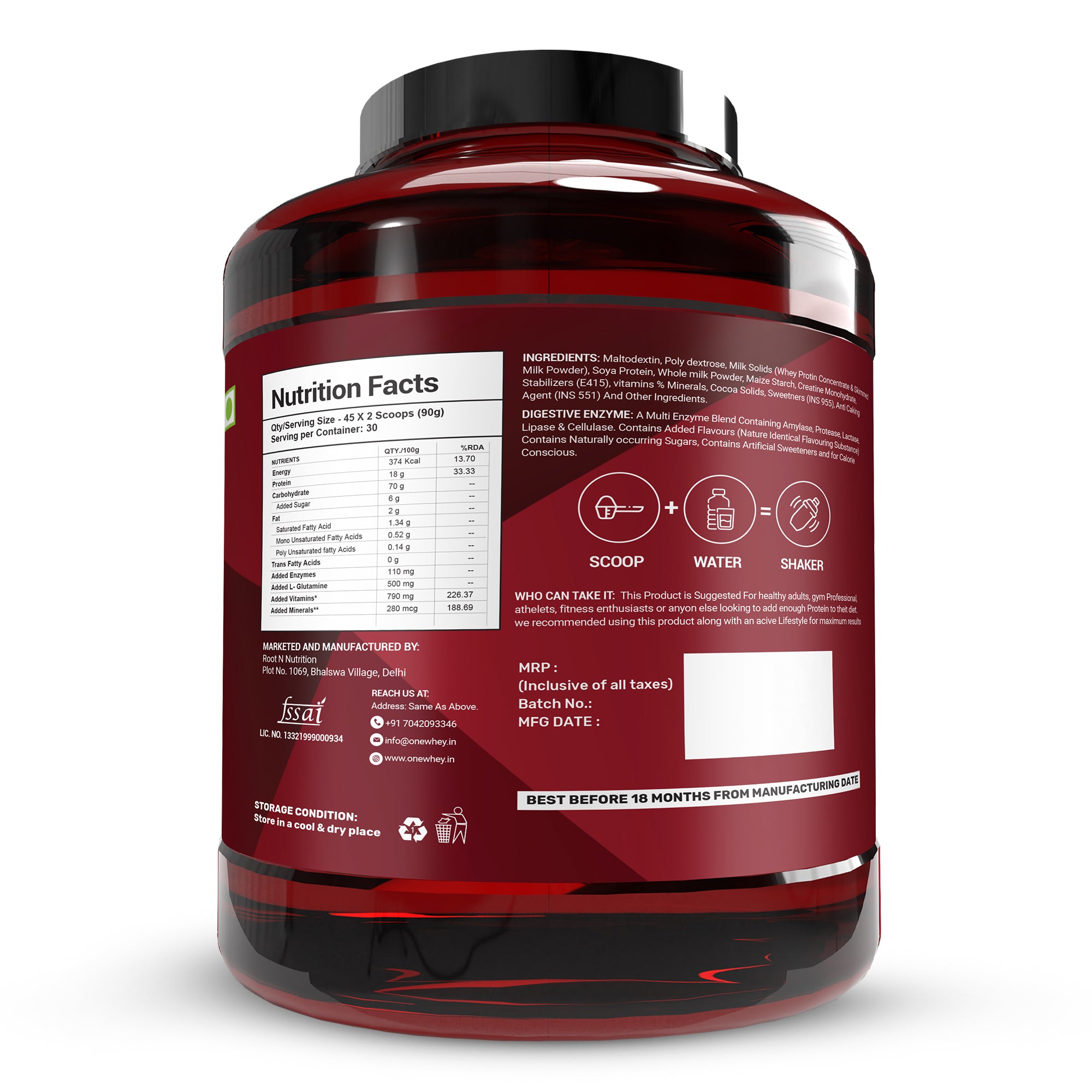 One Whey Instant Whey Protein 1kg