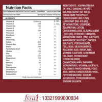 Nutritinal Profile and ingredients One Whey Multivitamin 60 capsules